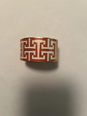 Abrazadera de llave griega naranja Spartina 449 Daufuskie Island estado vintage Foto 1 de 2