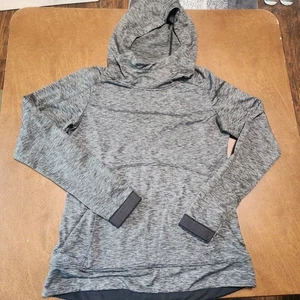 Athleta Hoodie Top Women's Medium Black Zip Long Sleeve Shirt Jacket Athletic - Picture 1 of 10