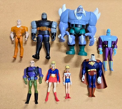 Lot of 8 SUPERGIRL & Villains DC Justice League Unlimited Action Figure Mattel - Image 1 of 4