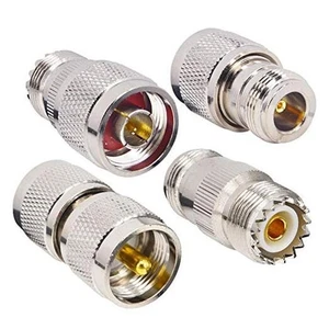  N to UHF PL259 SO239 Coax Connector Kit N Male/Female to UHF PL259 SO239 M/F  - Picture 1 of 7