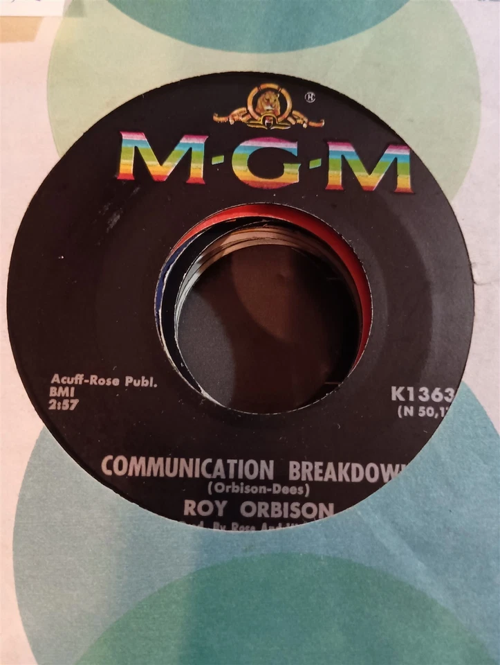 Roy Orbison, Communication Breakdown ~ 1966 MGM 45 +sleeve - Image 1 of 1