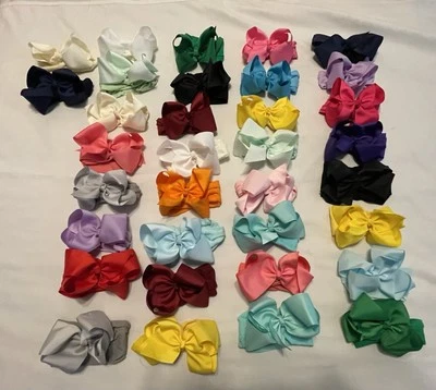 Lote de 34 diademas elásticas con lazo liso multicolor sin marca cómodas para bebé niña - Imagen 1 de 4