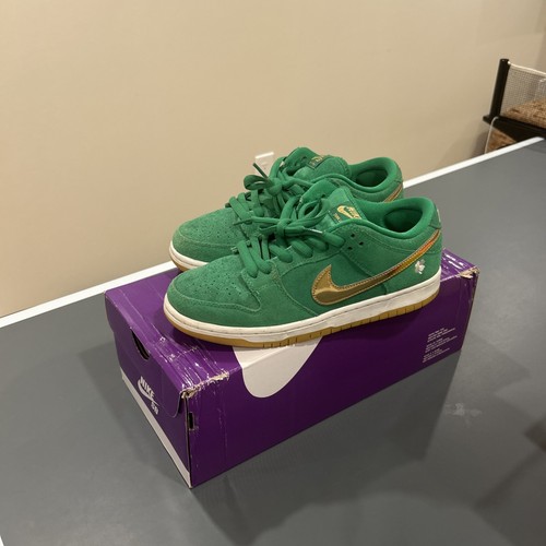 Nike SB Dunk Low St Patrick’s Day da uomo taglia 7 5 usate delicatamente scatola + lacci extra