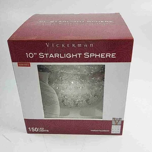 Vickerman 10" Starlight Sphere - 150 White LED Lights - Indoor/Outdoor - Picture 1 of 4