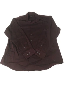 Van Heusen Men's Never Tuck Button Down Classic Fit Shirt L/G 16-16.5 Purple - Picture 1 of 5