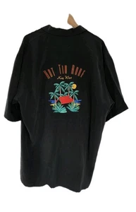 Vtg Key West Hot Tin Roof  XL Loop Collar Button Up Short Sleeve Beach Silk - Picture 1 of 9