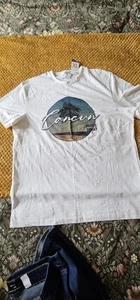Lovely White T Shirt, Cancun Print, Size XL, BNWT - Picture 1 of 2
