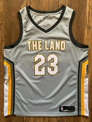 LeBron James Men's 52 XL Nike Swingman Cleveland Cavaliers The Land City Jersey - Image 1 of 4