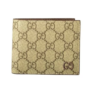 Gucci Portafoglio Uomo Pelle Marrone Interno Stampa GG Bifold - Foto 1 di 5
