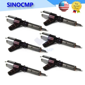 6PCS 295-9130 C6 C6.4 Fuel Injector 326-4700 10R-7672 321-3600 Fit CAT 320D 323D - Picture 1 of 8