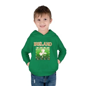 Ireland Irish Shamrock Green Toddler Hoodie Sweatshirt Kids St Patty Patrick Day - Picture 1 of 21