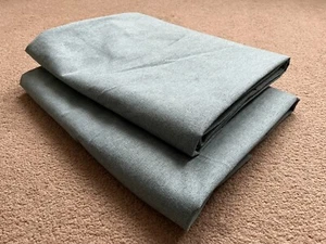 Dunelm Eyelet Curtains - Jade Mist (green) - Luna Brushed Blackout - Picture 1 of 6