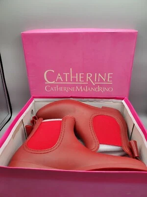 Botas de Lluvia Chelsea Catherine Malandrino Briellie Bow Rojo Talla 9. Foto 1 de 4