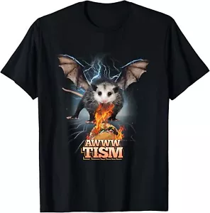 Awww Tism lustiges Opossum Fledermaus Spucke Feuer Opossum Meme Autismus T-Shirt Hoodie - Bild 1 von 11