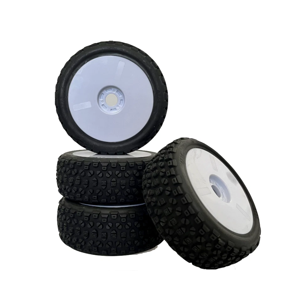 Buggy Reifen Felgen Set 6S 4734 SBR Disk Felge weiss 1:8 4er Set Räder partCore - Bild 1 von 4