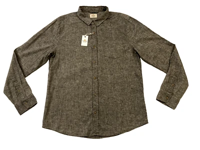 Marine Layer Men's Hemp Fortex Button Down Shirt, Dark Heather Grey, Size Large - Image 1 of 4