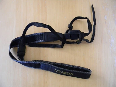 Genuine Minolta Camera Neck Strap grey / black - Washed and Cleaned - Image 1 of 4