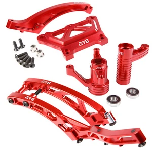 GTB Aluminum LOSI DBXL 2.0 Gas Car Top Plate & Front Rear Chassis Brace Steering - Picture 1 of 3