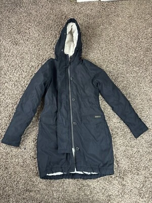 Chaqueta Parka Militar Forrada Sherpa Negra Para Mujer Abercrombie & Fitch Talla Xsmall Foto 1 de 4