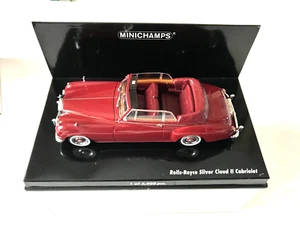 Minichamps 1.43 Scale Rolls-Royce Silver Cloud 2 Cabriolet  Dark Red Year 1960. - Picture 1 of 11
