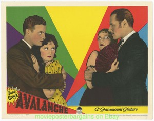 AVALANCHE MOVIE POSTER 1928 Lobby Card 11x14 In ZANE GREY Jack Holt, Doris Hill