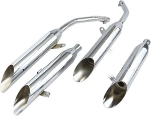 Cobra Motorcycle Slashcut Slip-On Mufflers Chrome For Honda VF 750 C 1993-2002 - Picture 1 of 1