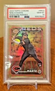 Noelvi Marte SSP CASE HIT 2024 Topps Chrome Radiating Rookies PSA 10 LOW POP - Bild 1 von 5