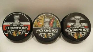 2010, 2013 & 2015 Chicago Blackhawks Stanley Cup Champions Puck NHL NEW! - Picture 1 of 1