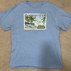 Men's Blue Caribbean Cruising Island Hopping T-Shirt Size L