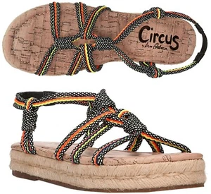 NEW Circus by Sam Edelman Athena Espadrille Sandal Multi Fabric Beachy Boho - Picture 1 of 16