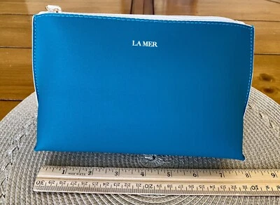 LA MER косметический чехол совершенно новый * яркий изумруд зеленый и белый косметики сумка - Изображение 1 из 4