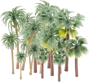 Bright Creations Miniature Palm Trees, Model Trees for Dioramas, Crafts (2 Style - Picture 1 of 12