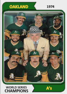 A's 1974 WORLD CHAMPIONS ACEO ART CARD REGGIE JACKSON VIDA BLUE CATFISH HUNTER