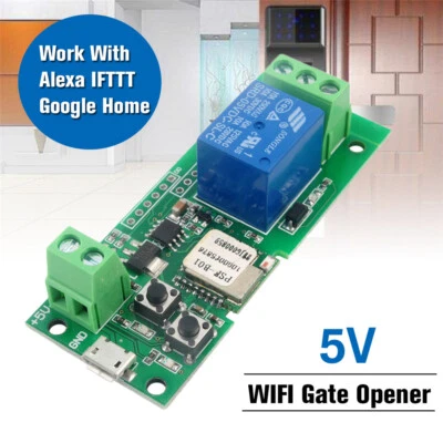 WiFi Remote Garage Door Gate Opener Controller Work w/ Alexa & IFTTT Google Home - Image 1 of 4