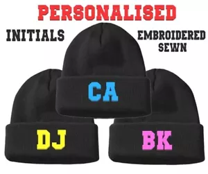 Custom Embroidered Personalised Wooly Beanie Hat Headwear Workwear Promotion - Picture 1 of 3