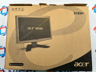 Acer X183H 18.5 Inch Widescreen LCD Monitor Display Black VGA - Image 1 of 4