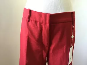 womens red wool pants trousers Laurence DOLIGE PARIS designer Sz 1 S $394 NWT - Picture 1 of 7