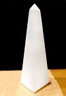 Grande tour sélénite polie « cristal 6 » obélisque naturel sculpté pyramide énergie
