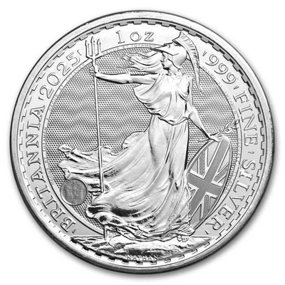 2025 Great Britain 1 oz Silver Britannia BU - Image 1 of 3