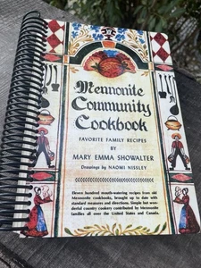 Mennonite community cookbook 1100 recipe 41st Spiral print 2001 M.Showwalter - Picture 1 of 11