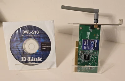 PCI Wireless Card, D-LINK Air DWL-510 802.11b 11Mbit  - Win98 Compatible - Image 1 of 4
