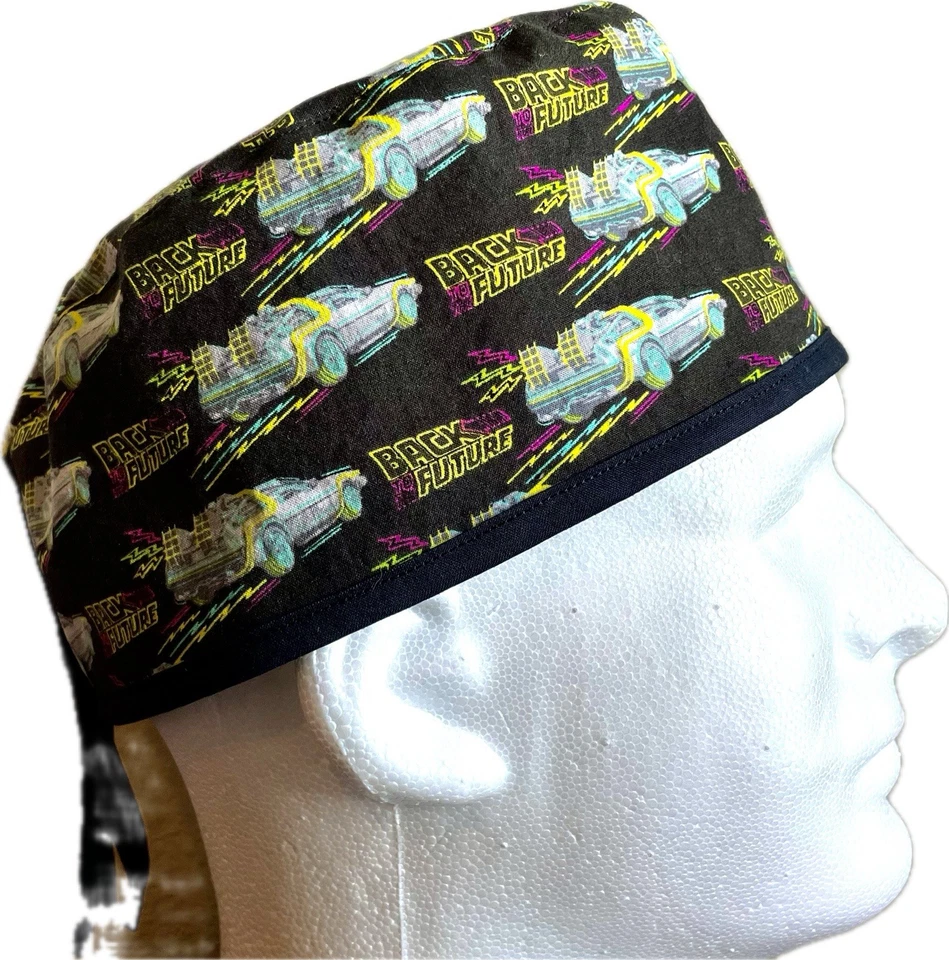 Back To The Future Car Scrub Hat Chemo Cap - Image 1 of 1