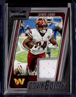 2022 NFL Panini Playbook #DD-14 Antonio Gibson Game-Worn Memorabilia 113/149 - Image 1 of 2