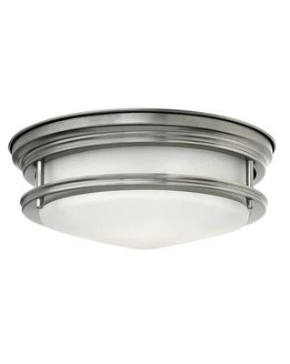 Hinkley Lighting 3302 2 Light Indoor Flush Mount Ceiling Fixture - Nickel - Image 1 of 4