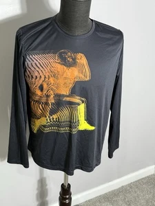 Athletic Works Boys Long Sleeve Graphic Football Gray Shirt Size XL(14-16) Husky - Picture 1 of 5