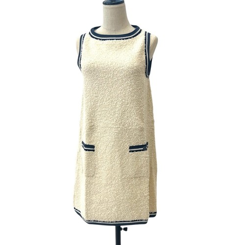 CHANEL Abito smanicato usa 19Pnel Chane mist setamere cashm tweeda maglia P6 38anco