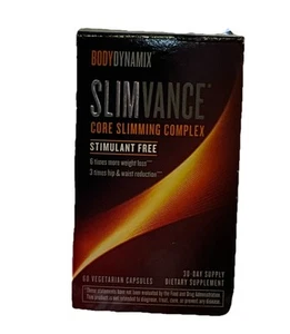 Bodydynamix Slimvance Core Slimming Complex 60 Caps Stimulant Free - Picture 1 of 5