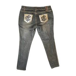 Rockawear Jeans Womens Size 18 Dark Wash Dazzle Pockets Slimming Hip Hop Pants - Picture 1 of 14