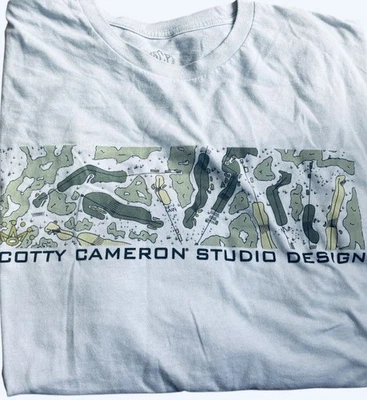 SCOTTY CAMERON GALLERY Circle T Studio 设计 T 恤 XXL 浅蓝色高尔夫 — 第 1/4 张图片