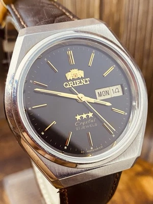 Vintage Orient Mechanical Automatic Movement Analog Dial Men Wrist Watch #8463 - Image 1 of 4